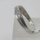 LADIES SILVER CZ RING - Ring Size N / 7.5 US